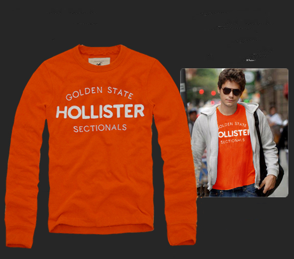 Hollister Hombres De Cuello Redondo Largo Remera HCO3819